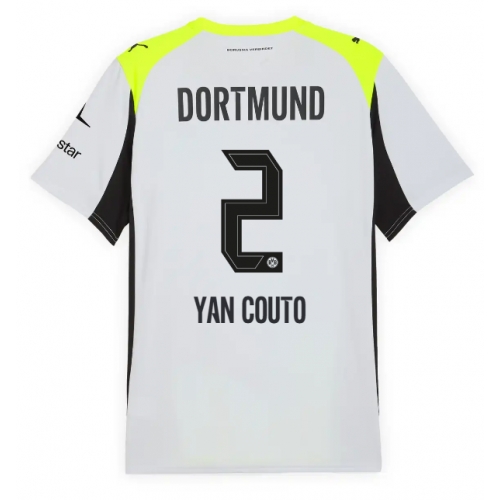 Billige Fotballdrakt Borussia Dortmund Yan Couto #2 Replika Bortedrakt 2025-26 Kortermet Billige Fotballdrakt Borussia Dortmund Yan Couto #2 Replika Bortedrakt 2025-26 Kortermet